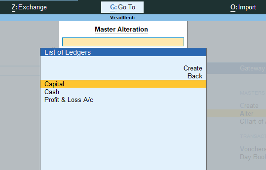 create ledger